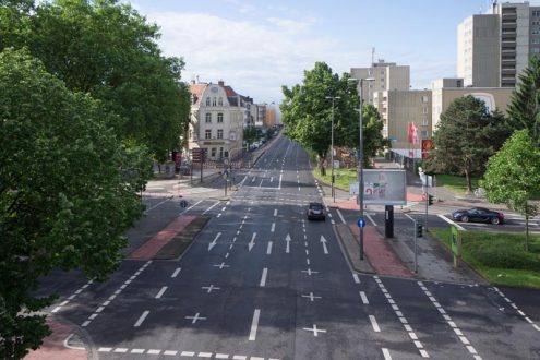 Bonner Straße, Köln für Straßenplanung und Visualisierung von Architekt