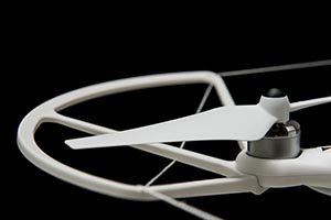 Detail Foto vom Propeller einer Drohne